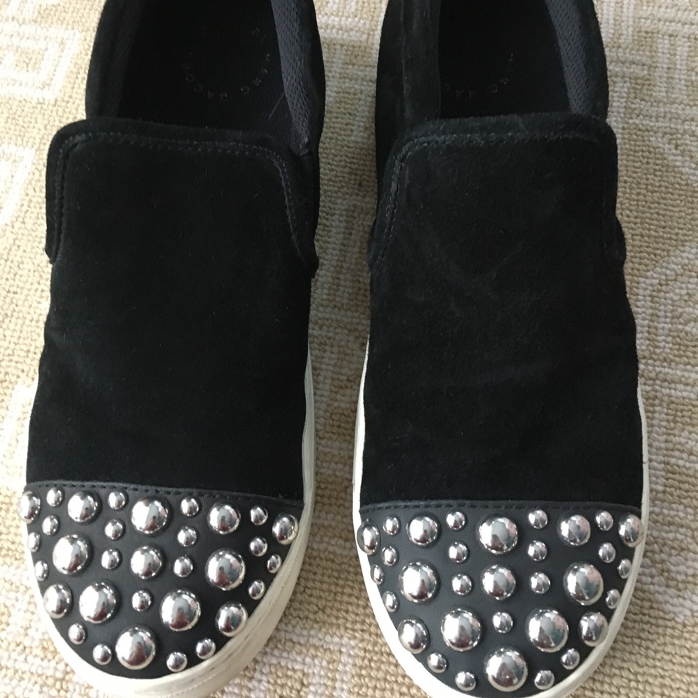 Marc by Marc Jacobs suede studded slip ons
